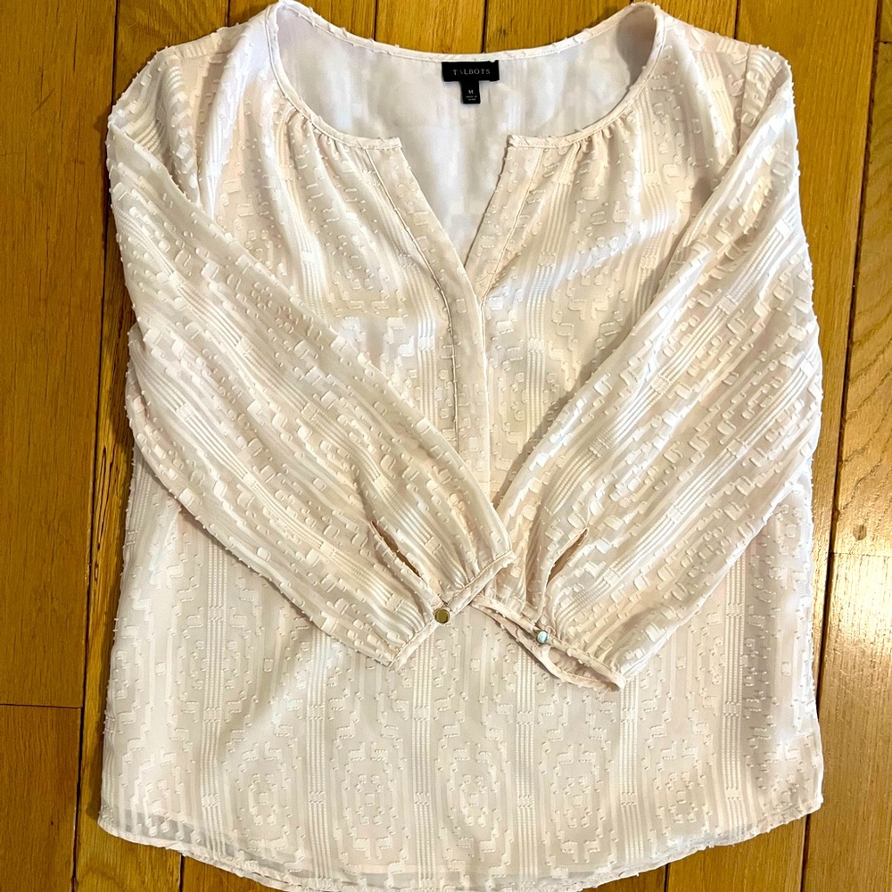 Talbots Top With 3/4 Length Sleeves - image 1